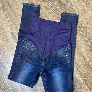 Pink Blush 26 Maternity Jeans Stretch Full Belly Panel